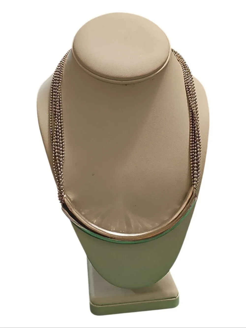 Chico's Silver Multi-Strand Bar Necklace